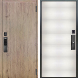 Входная дверь Аргус SMART Элегант Рустик соломенный + Агат Вельвет белый горизон