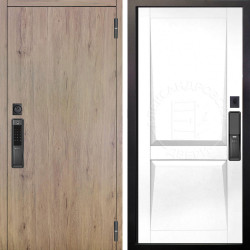 Входная дверь Аргус SMART Элегант Рустик соломенный + Ариана Белая эмаль