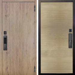 Входная дверь Аргус SMART Элегант Рустик соломенный + Элегант Дорс светлый горизонт