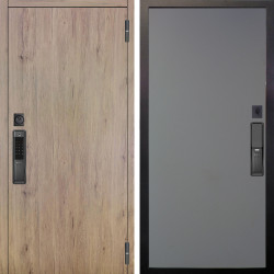 Входная дверь Аргус SMART Элегант Рустик соломенный + Элегант Силк маус