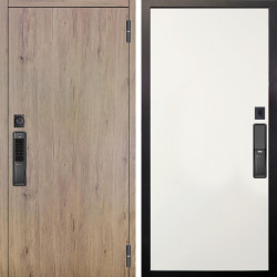 Входная дверь Аргус SMART Элегант Рустик соломенный + Элегант Софт милк