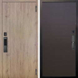 Входная дверь Аргус SMART Элегант Рустик соломенный + Элегант Венге горизонт