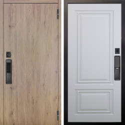 Входная дверь Аргус SMART Элегант Рустик соломенный + Элион Софт милк