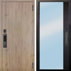 Входная дверь Аргус SMART Элегант Рустик соломенный + Магнум Черный софт