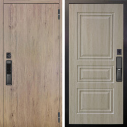 Входная дверь Аргус SMART Элегант Рустик соломенный + Скиф Дуб филадельфия крем
