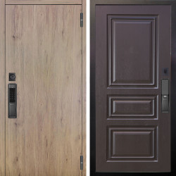 Входная дверь Аргус SMART Элегант Рустик соломенный + Скиф Горький шоколад