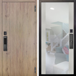 Входная дверь Аргус SMART Элегант Рустик соломенный + Вояж Белое дерево