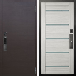 Входная дверь Аргус SMART Элегант Венге горизонт + Александра Белая лиственница