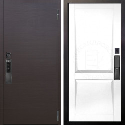 Входная дверь Аргус SMART Элегант Венге горизонт + Ариана Белая эмаль