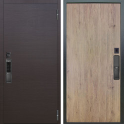 Входная дверь Аргус SMART Элегант Венге горизонт + Элегант Рустик соломенный