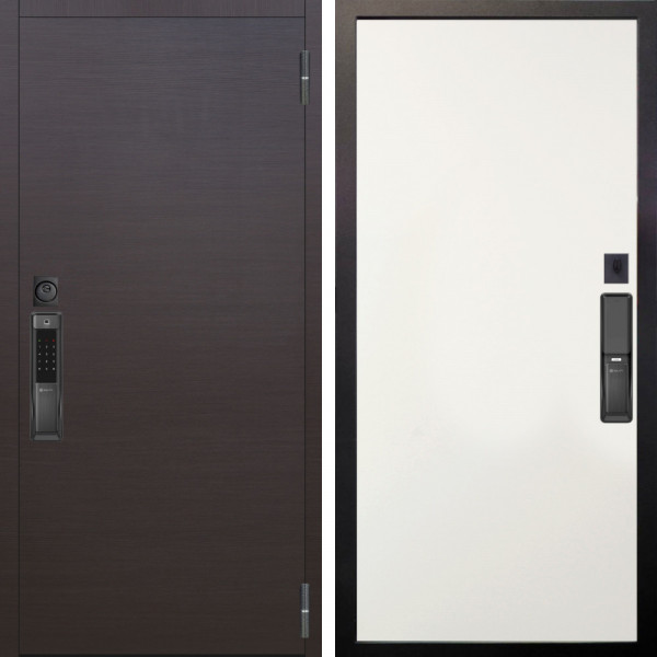 Входная дверь Аргус SMART Элегант Венге горизонт + Элегант Софт милк