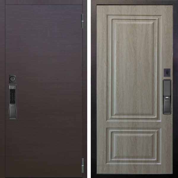 Входная дверь Аргус SMART Элегант Венге горизонт + Элион Дуб филадельфия крем