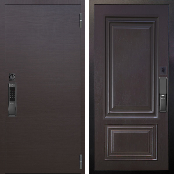Входная дверь Аргус SMART Элегант Венге горизонт + Элион Горький шоколад