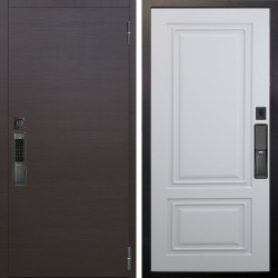 Входная дверь Аргус SMART Элегант Венге горизонт + Элион Софт милк