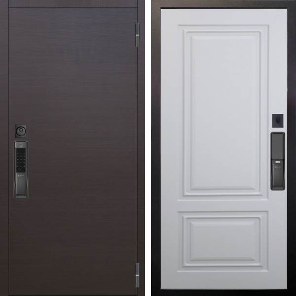 Входная дверь Аргус SMART Элегант Венге горизонт + Элион Софт милк