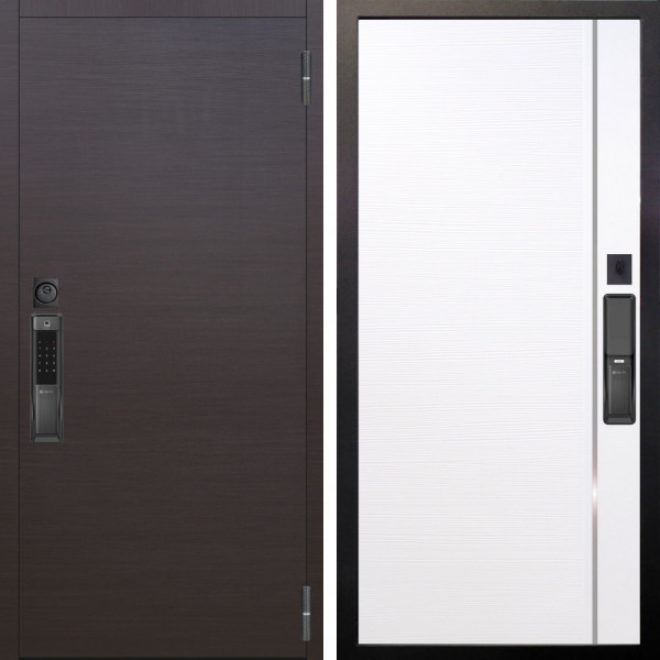 Входная дверь Аргус SMART Элегант Венге горизонт + Гауда Роял вуд белый