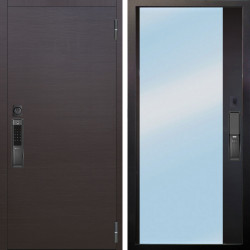 Входная дверь Аргус SMART Элегант Венге горизонт + Магнум Черный софт