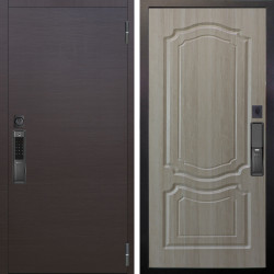 Входная дверь Аргус SMART Элегант Венге горизонт + Мишель Ларче светлый