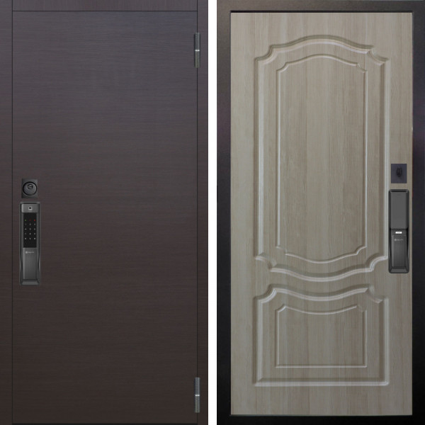 Входная дверь Аргус SMART Элегант Венге горизонт + Мишель Ларче светлый