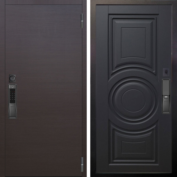 Входная дверь Аргус SMART Элегант Венге горизонт + Могадиш Черный софт.jpg