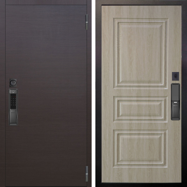 Входная дверь Аргус SMART Элегант Венге горизонт + Скиф Дуб филадельфия крем