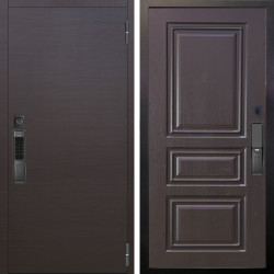 Входная дверь Аргус SMART Элегант Венге горизонт + Скиф Горький шоколад