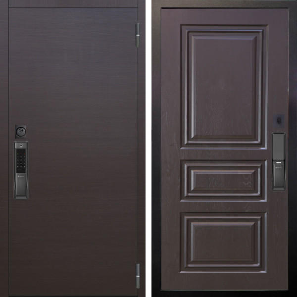Входная дверь Аргус SMART Элегант Венге горизонт + Скиф Горький шоколад
