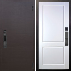 Входная дверь Аргус SMART Элегант Венге горизонт + Соренто Белая эмаль