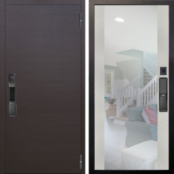 Входная дверь Аргус SMART Элегант Венге горизонт + Вояж Белое дерево