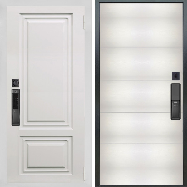 Входная дверь Аргус SMART элион вмр белый + Агат Вельвет белый горизон