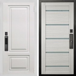 Входная дверь Аргус SMART элион вмр белый + Александра Белая лиственница