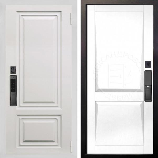 Входная дверь Аргус SMART элион вмр белый + Ариана Белая эмаль