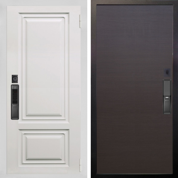 Входная дверь Аргус SMART элион вмр белый + Элегант Венге горизонт