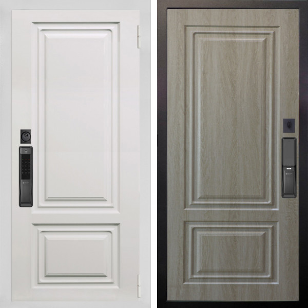 Входная дверь Аргус SMART элион вмр белый + Элион Дуб филадельфия крем