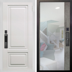 Входная дверь Аргус SMART элион вмр белый + Магнум Светлый бетон