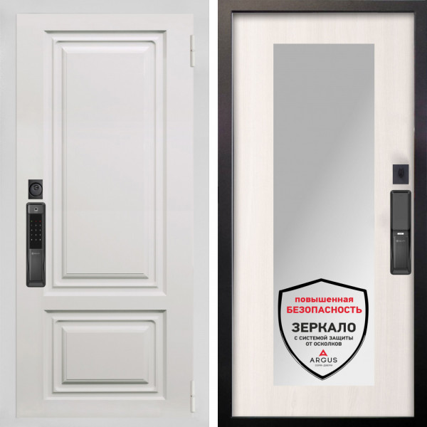 Входная дверь Аргус SMART элион вмр белый + Милли Ларче светлый