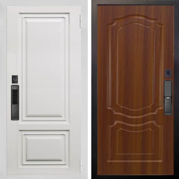 Входная дверь Аргус SMART элион вмр белый + Мишель Дуб рустикальный