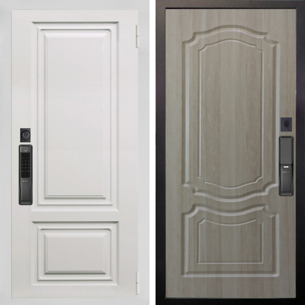 Входная дверь Аргус SMART элион вмр белый + Мишель Ларче светлый