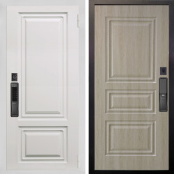 Входная дверь Аргус SMART элион вмр белый + Скиф Дуб филадельфия крем