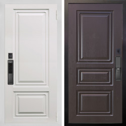 Входная дверь Аргус SMART элион вмр белый + Скиф Горький шоколад