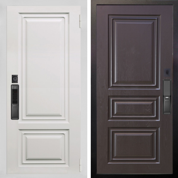 Входная дверь Аргус SMART элион вмр белый + Скиф Горький шоколад