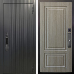 Входная дверь Аргус SMART Фрейда Черный кварц + Элион Дуб филадельфия крем