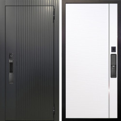 Входная дверь Аргус SMART Фрейда Черный кварц + Гауда Роял вуд белый