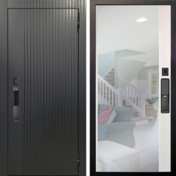 Входная дверь Аргус SMART Фрейда Черный кварц + Магнум Софт милк