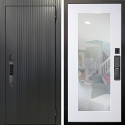 Входная дверь Аргус SMART Фрейда Черный кварц + Милли Роял вуд белый