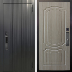 Входная дверь Аргус SMART Фрейда Черный кварц + Мишель Ларче светлый