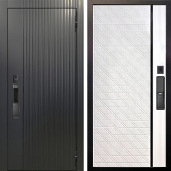 Входная дверь Аргус SMART Фрейда Черный кварц + Тори Софт милк
