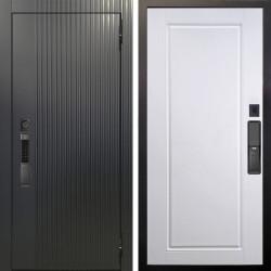 Входная дверь Аргус SMART Фрейда Черный кварц + Тревор Софт милк