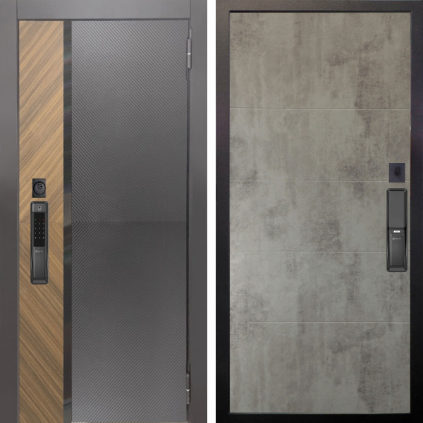 Входная дверь Аргус SMART Фуриоса + Агат Светлый бетон