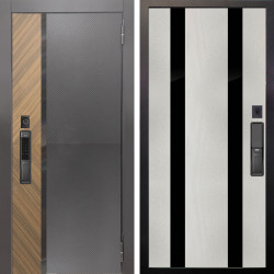 Входная дверь Аргус SMART Фуриоса + Дуэт Белое дерево вставки Кензо